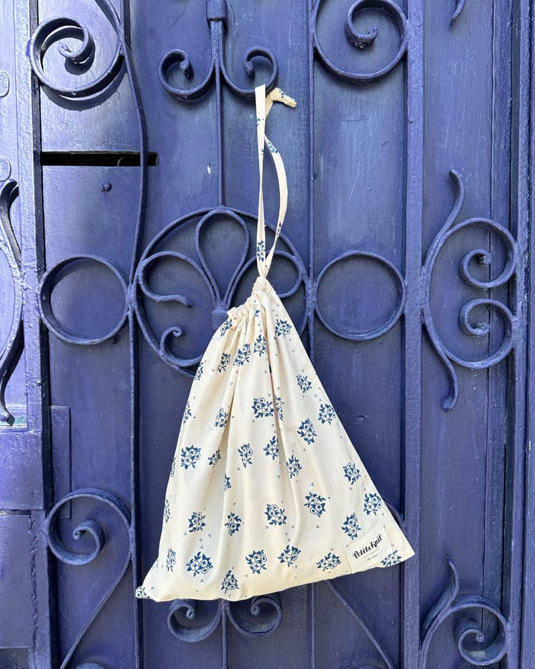 Knitter's String Bag - Midnight Blue Flower - Wholesale