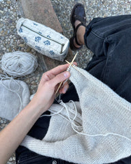 Knitter's Tool Clutch - Midnight Blue Flower