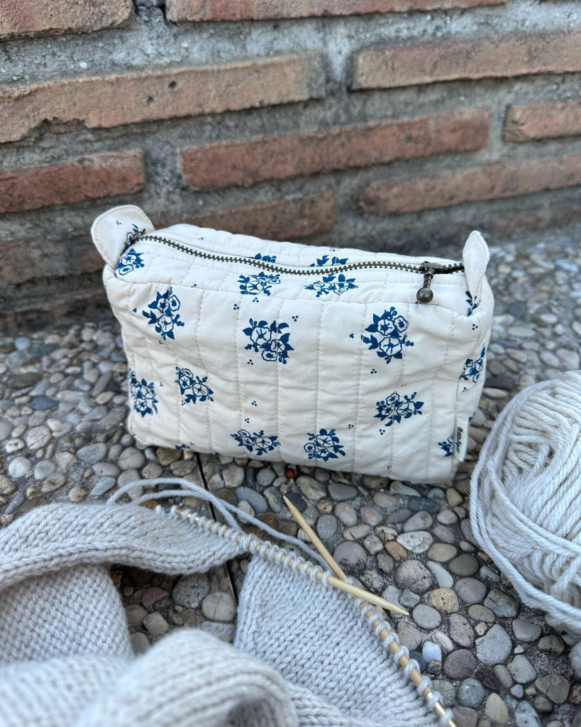 Knitter's Tool Clutch - Midnight Blue Flower