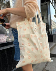 Knit To Go Tote Bag - Apricot Flower
