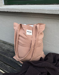 Knit To Go Tote Bag - Praline Seersucker