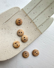 Wooden buttons Ø12 mm - 6 pcs