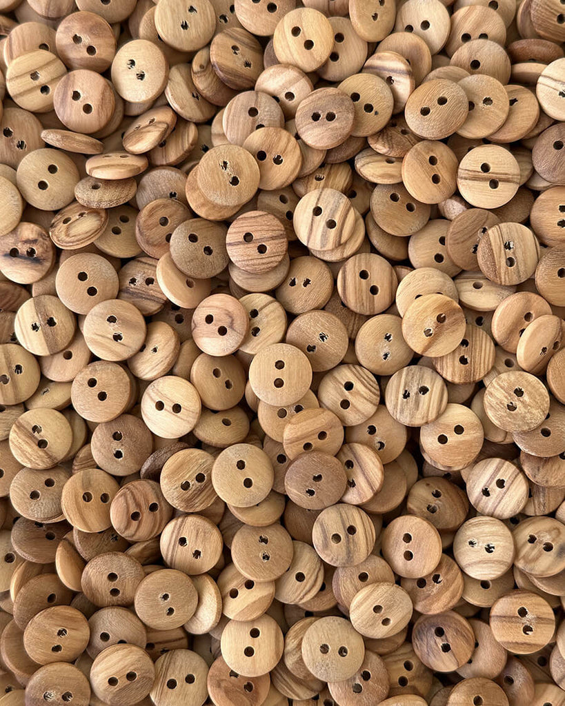 Wooden buttons Ø12 mm - 6 pcs