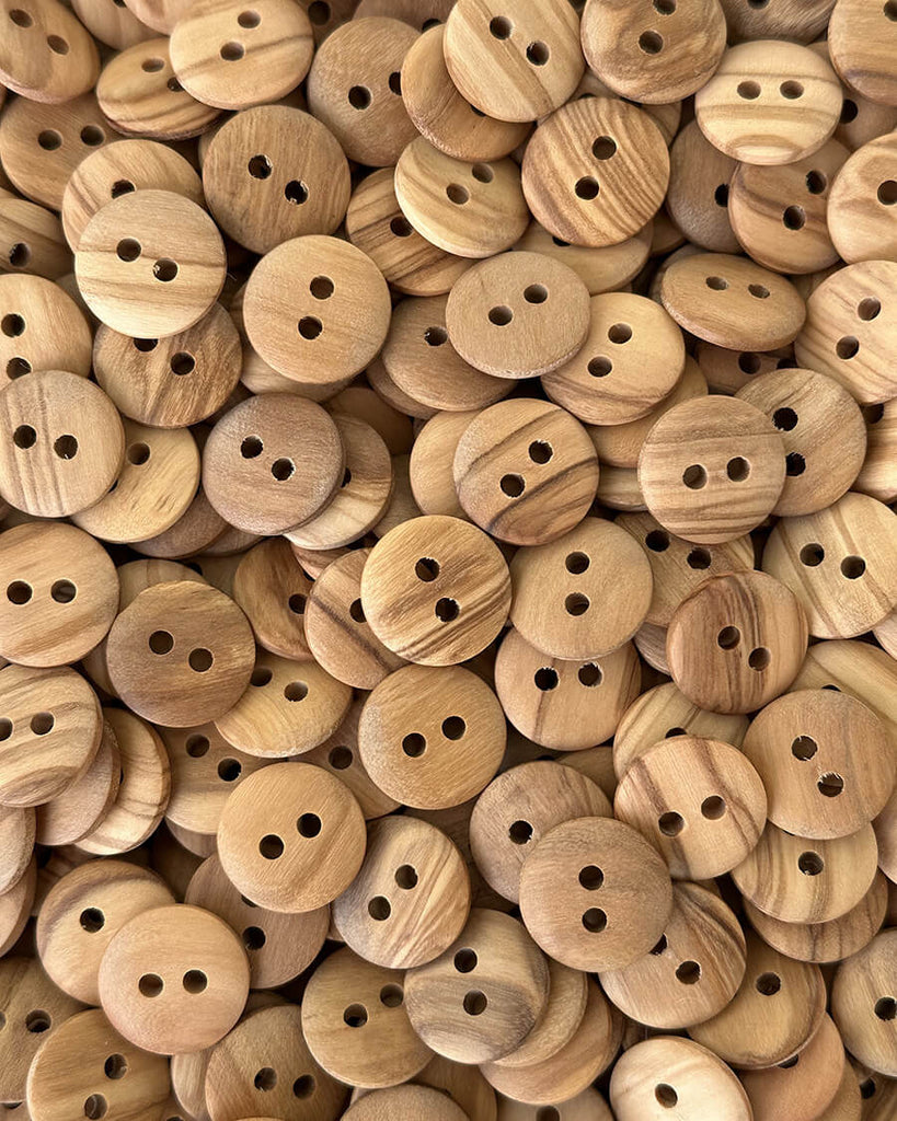 Wooden buttons Ø18 mm - 6 pcs