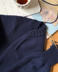 Procesbillede af blå Vega Sweater 