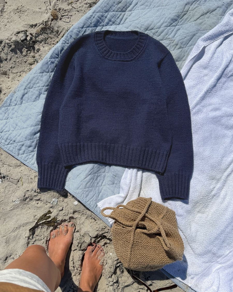 Procesbillede af blå Vega Sweater 