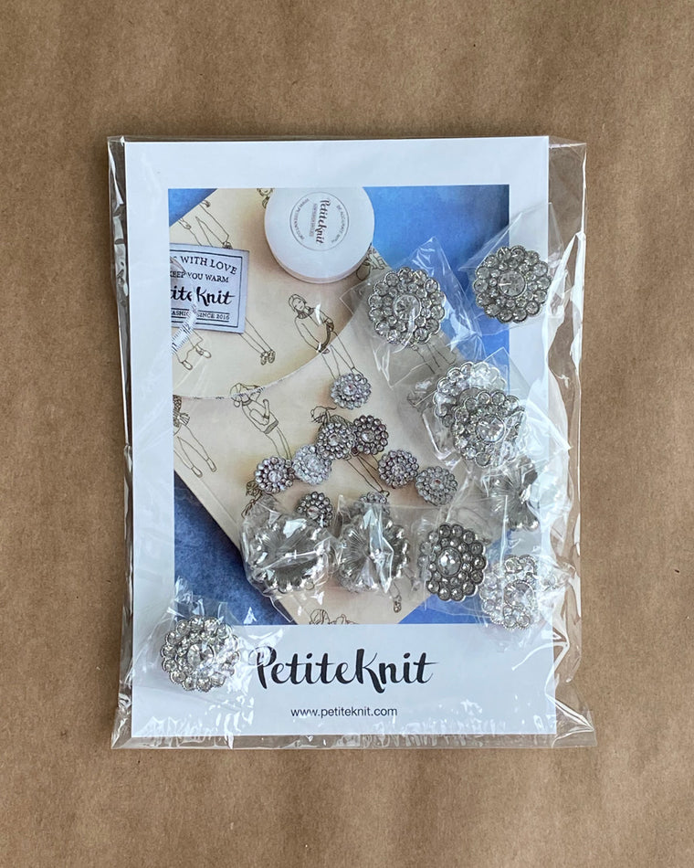 Bling buttons pack of 10 pcs - Wholesale