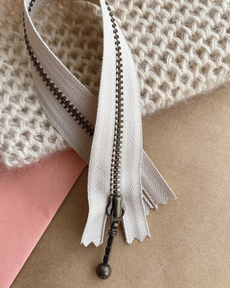 Zipper 23 cm - Sand - Wholesale