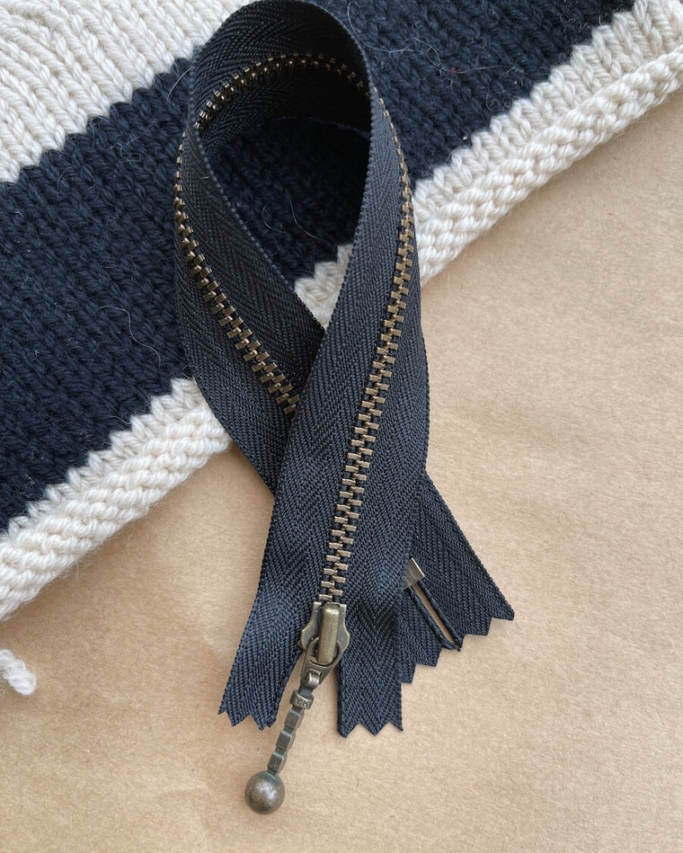 Zipper 23 cm - Black - Wholesale