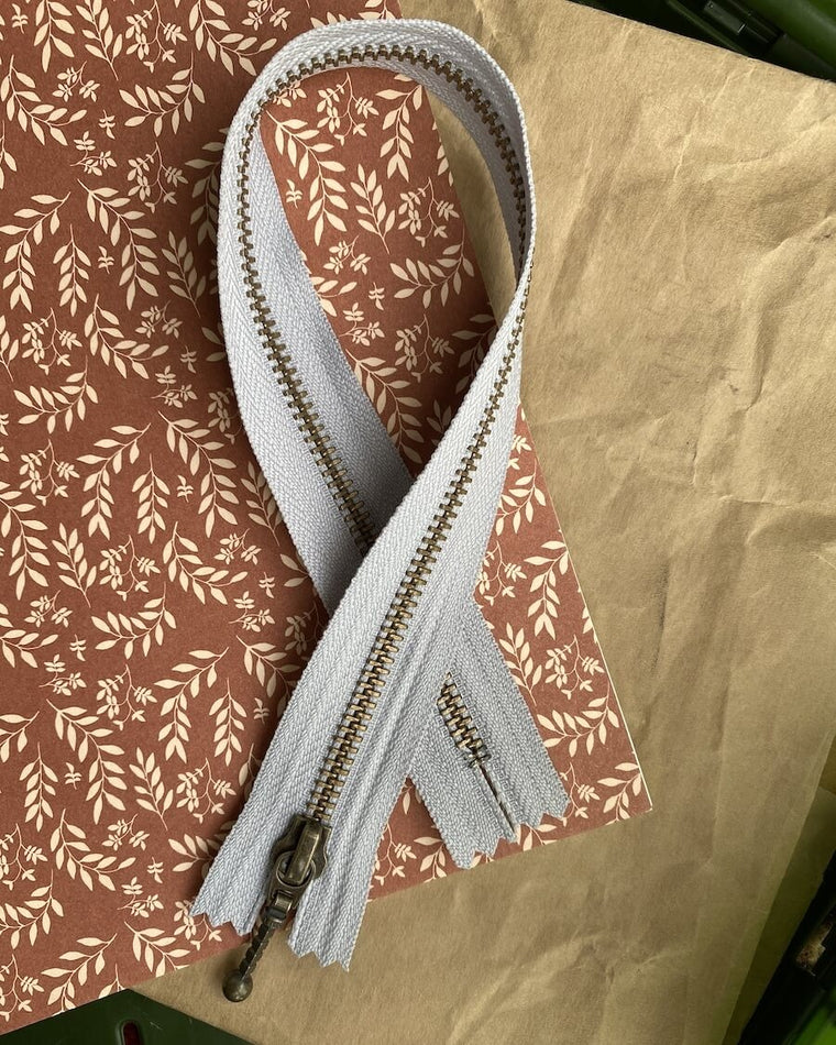 Zipper 35 cm - Dove grey - Wholesale