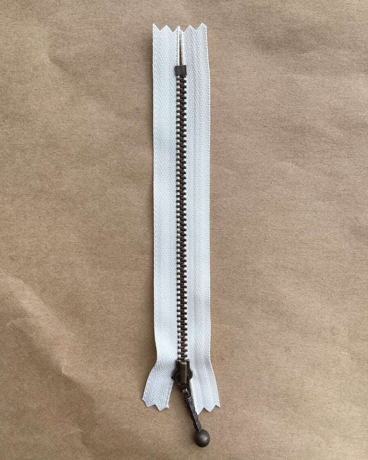 Zipper 14 cm - Mother of pearl - Wholesale