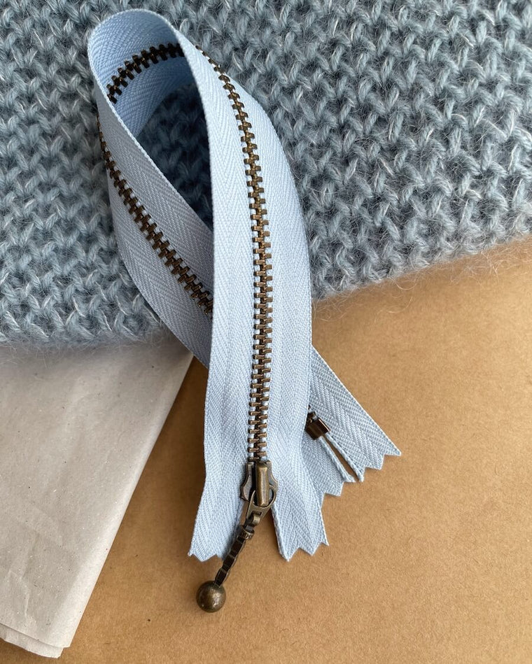 Zipper 23 cm - Ice blue