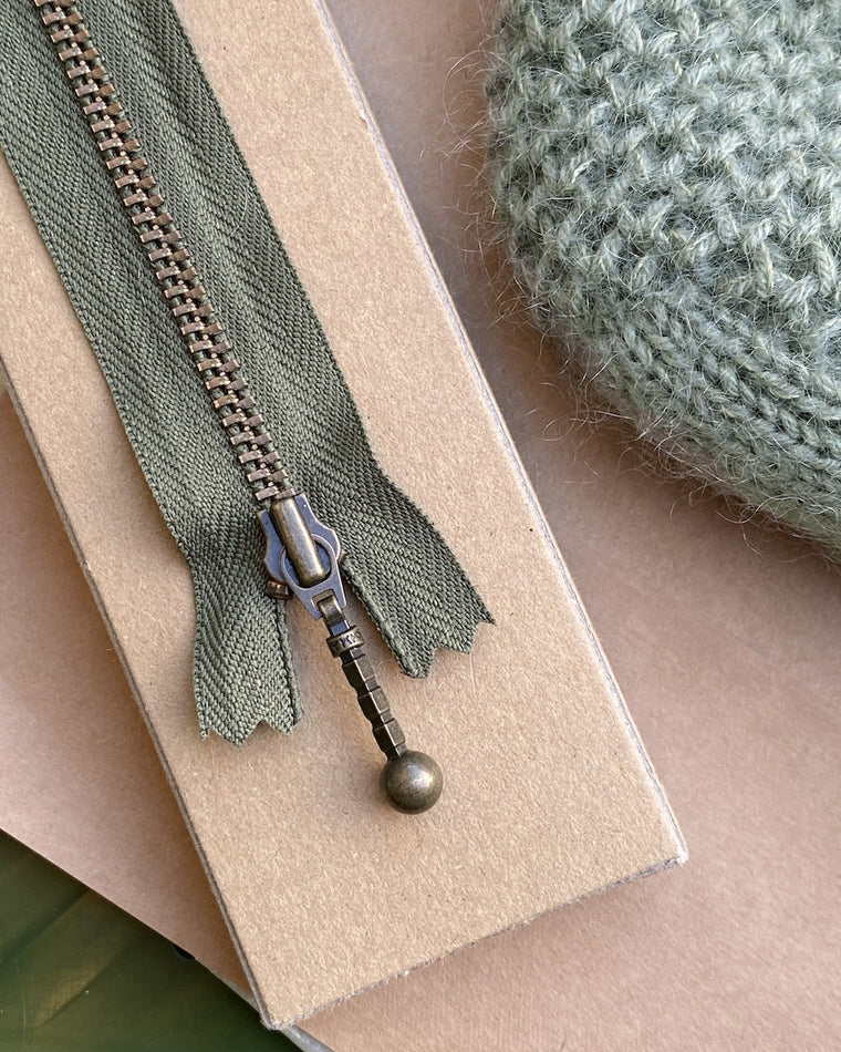 Glidelås 17 cm - Jegergrønn