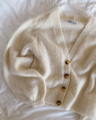 Liggende hvid Balloncardigan 