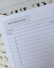 "Knitting Notes" - A5 block