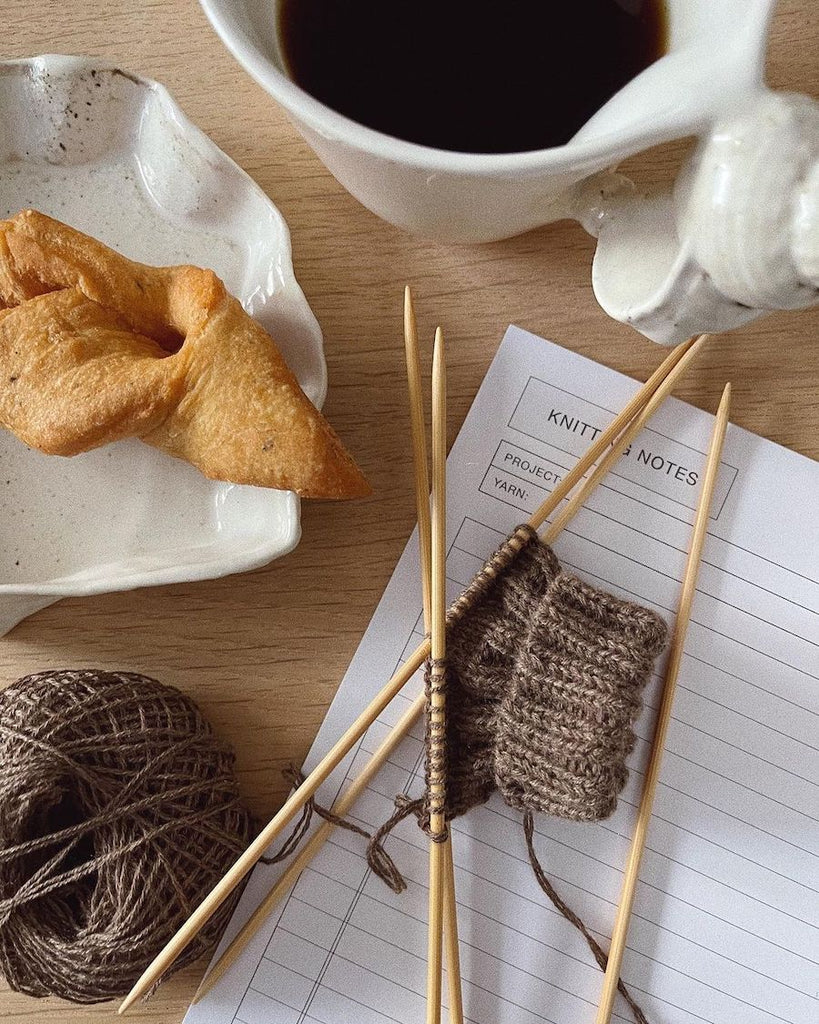 "Knitting Notes" - A5 block