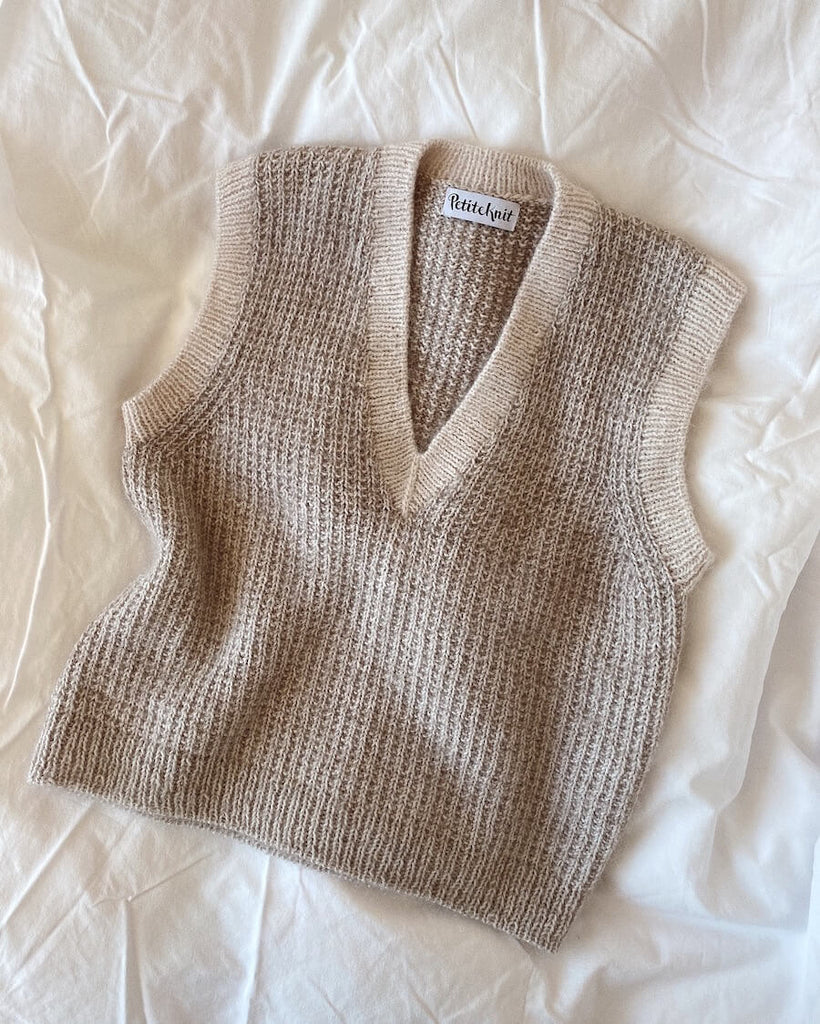 Liggende gråmeleret Friday Slipover V-neck 