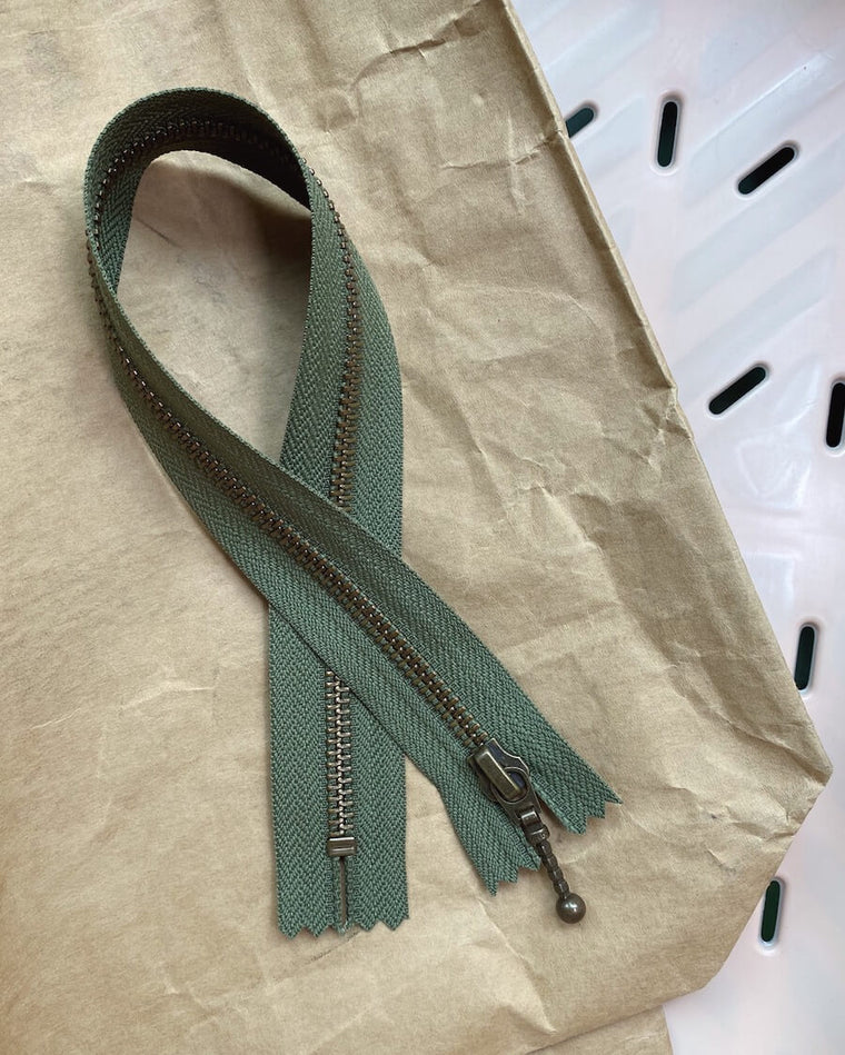 Zipper 35 cm - Hunter green - Wholesale