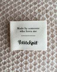 "Made by someone who loves me"-label