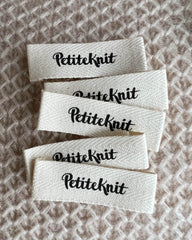 "PetiteKnit" label 5 pcs