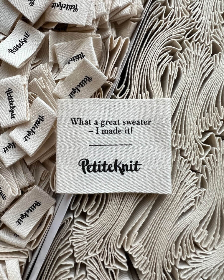 "What a great sweater - I made it!"-label - stort - Forhandlere