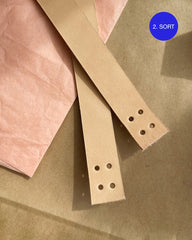 Seconds - Leather straps for French Market Bag - Natural