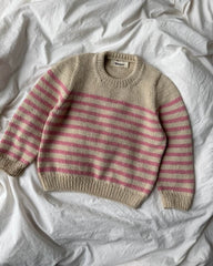 Liggebillede af hvid og lyserød Lyon Sweater Junior 
