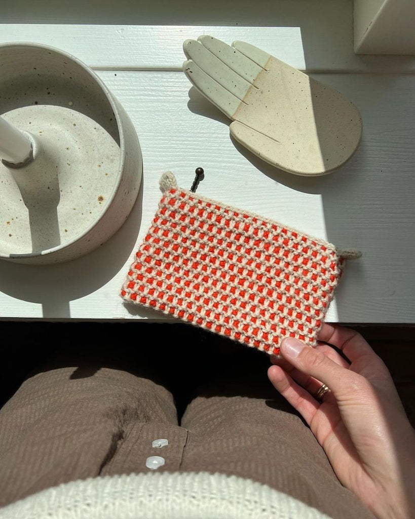 Rød og hvid Marie Purse