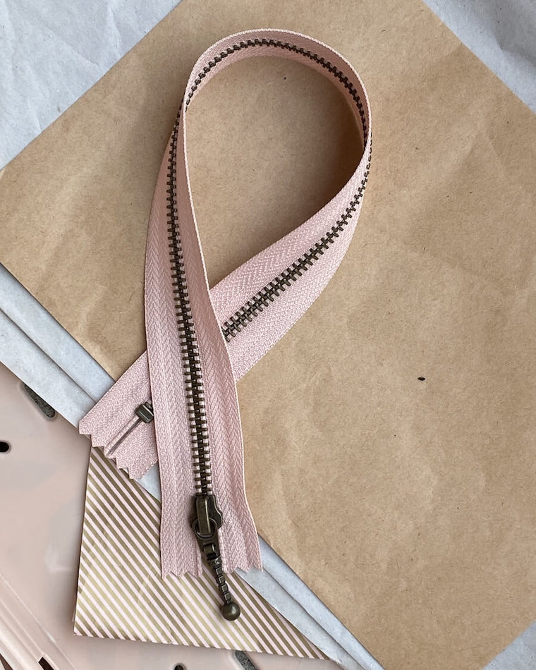 Zipper 35 cm - Powder pink