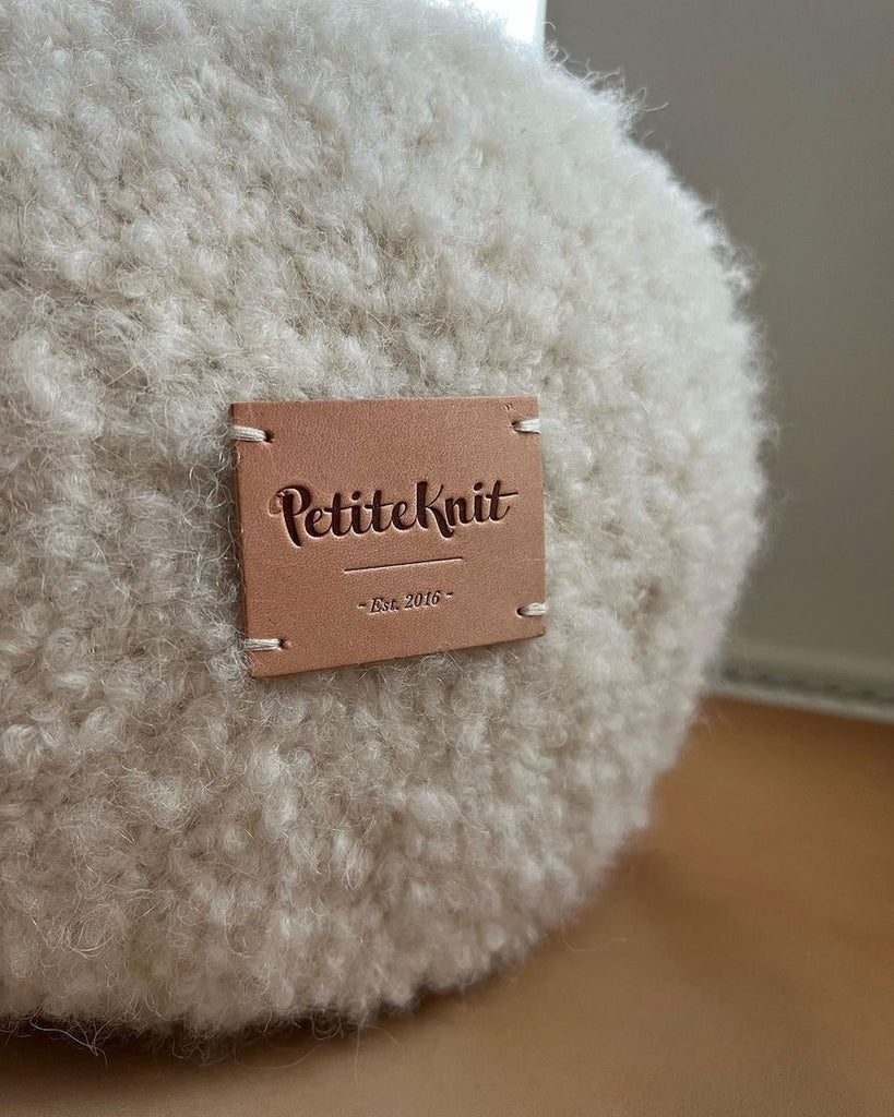 "PetiteKnit" - leather label