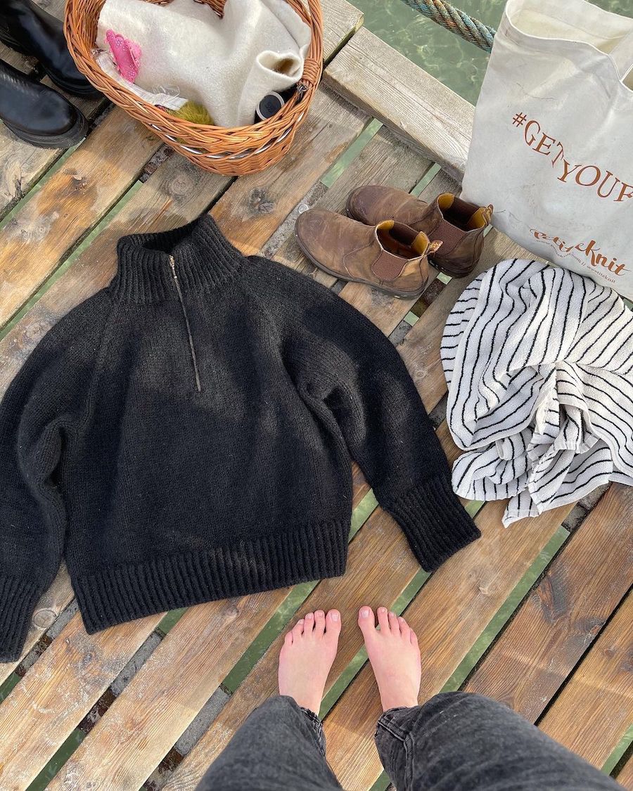 Zipper Sweater PetiteKnit